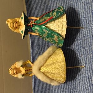 2 1993 Barbie Stocking Holders